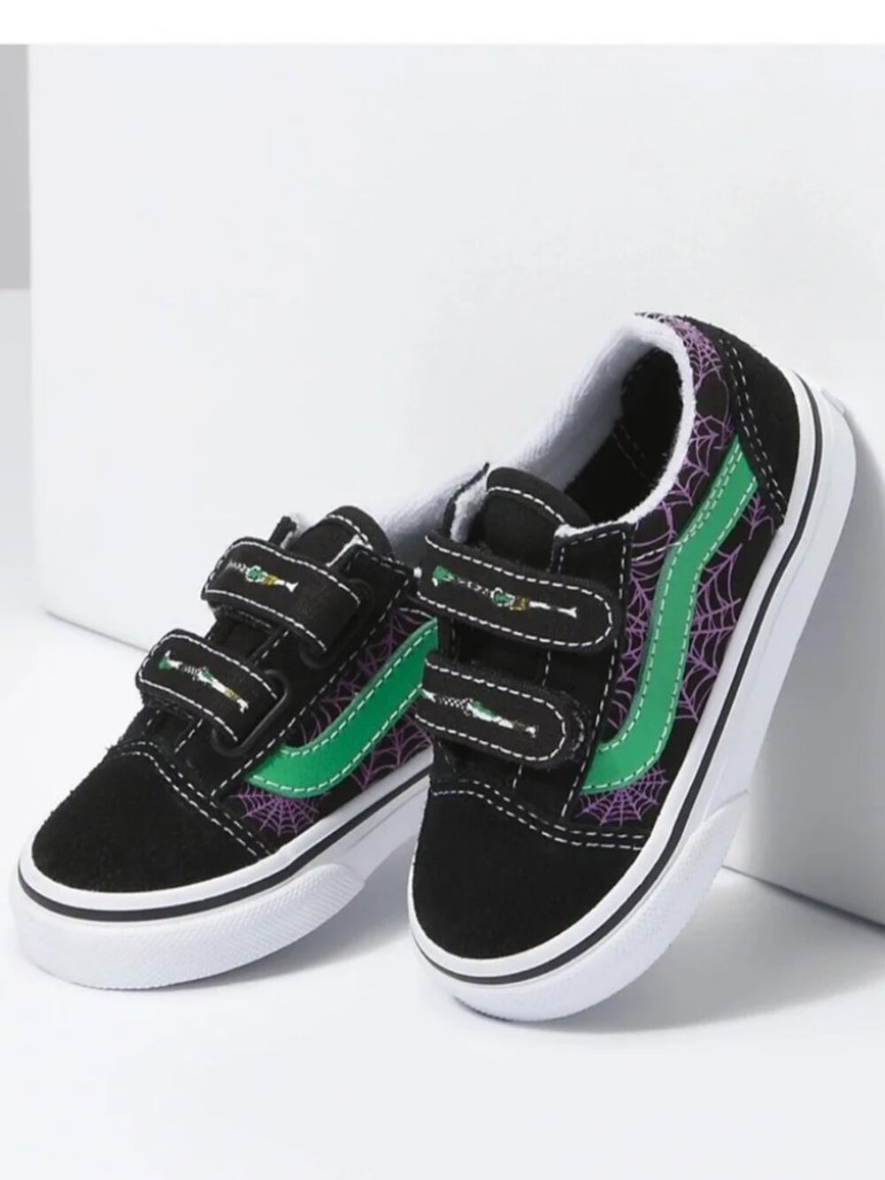 Vans Old Skool V Glow Web/Purple NWT - Toddler Sz 8.5